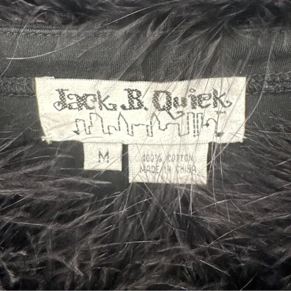 Jack B Quick M Christmas Holiday Sweater Candy Canes Beading Black, Red, White - Picture 5 of 7